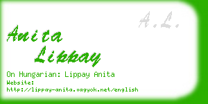 anita lippay business card